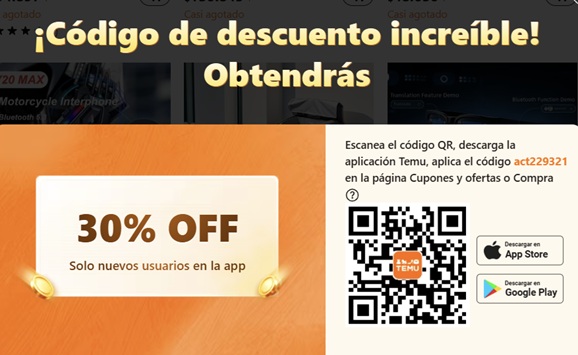 TEMU Cupon con 30% de descuento